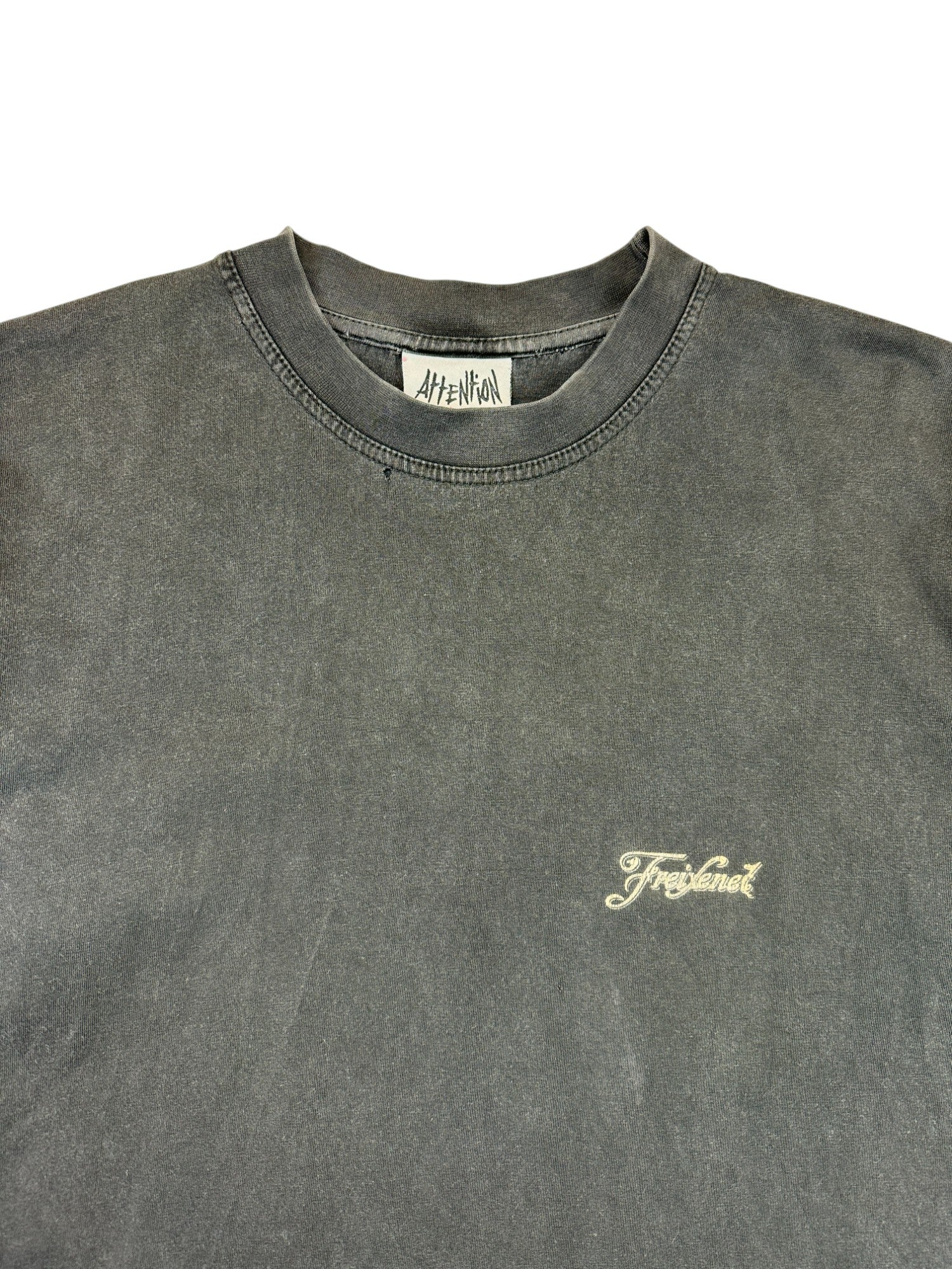 Vintage Attention Promo Shirt 90s Freixenet Ausgewaschen Schwarz XL