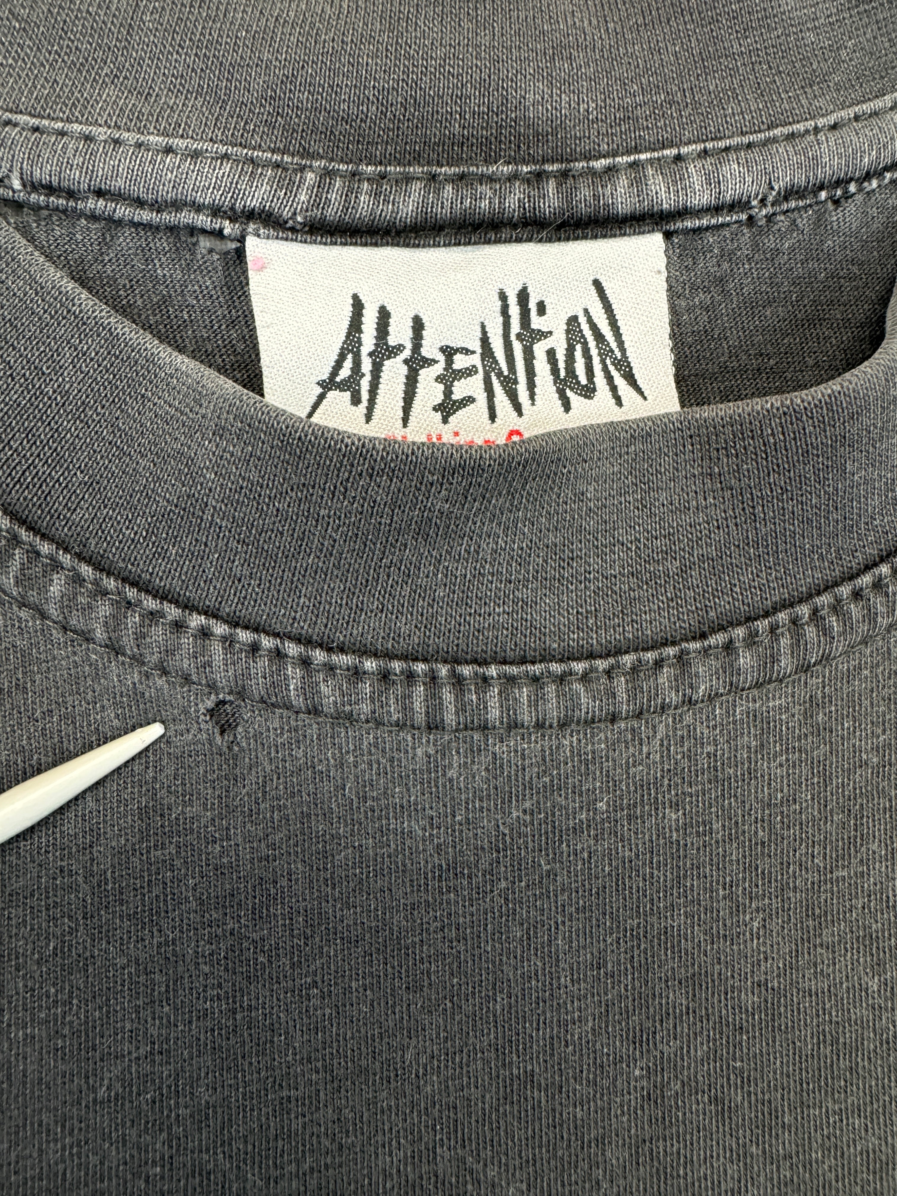 Vintage Attention Promo Shirt 90s Freixenet Ausgewaschen Schwarz XL