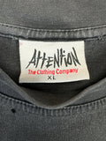 Vintage Attention Promo Shirt 90s Freixenet Ausgewaschen Schwarz XL