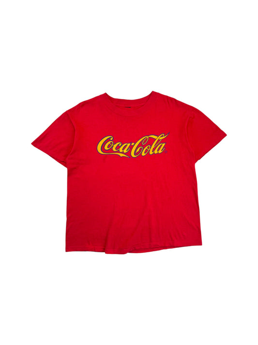 Vintage Promo Shirt 90s Coca Cola Single Stitch Rot M-L
