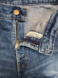 80s Levis Jeans Wide Leg Orange Tab Blau W30 L34 - RareRags