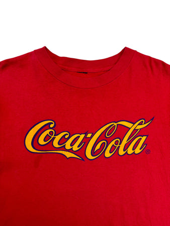 Vintage Promo Shirt 90s Coca Cola Single Stitch Rot M-L