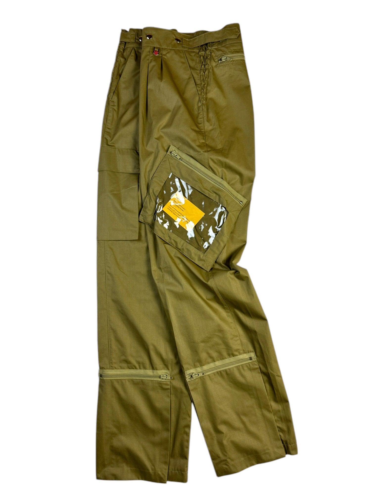 Vintage Cargopants 80s Covertible Abnehmbare Durchsichtige Tasche Braun M-L - RareRags