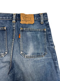 80s Levis Jeans Wide Leg Orange Tab Blau W30 L34 - RareRags