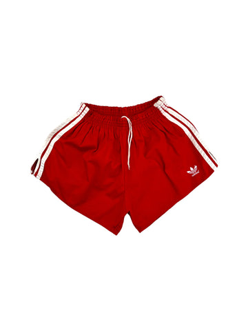 Vintage Adidas Shorts 80s Beckenbauer Baumwolle Rot M-L
