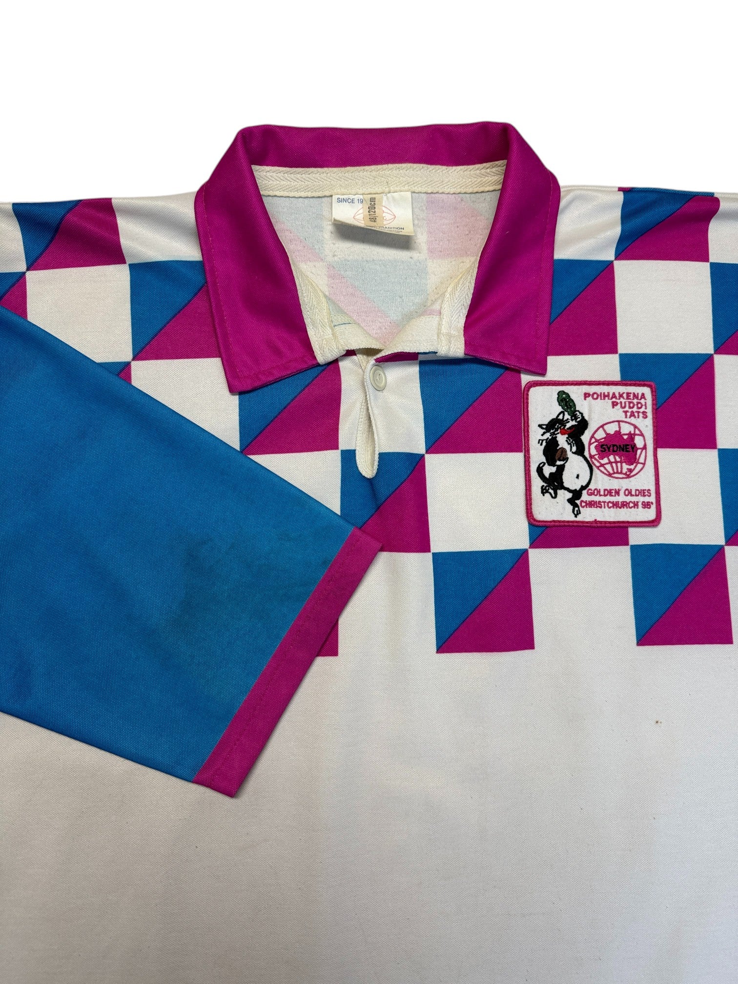 1995 Rugby Jersey Golden Oldies Christchurch Made In Australia Weiß Blau XL-XXL - RareRags