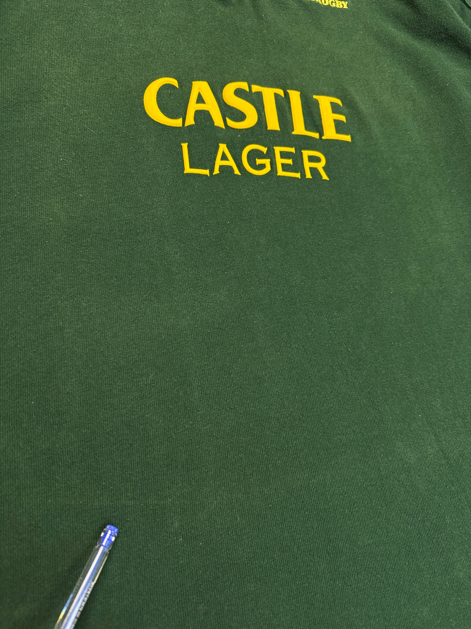 2002 Nike Rugby Jersey South Africa Springboks Castle Lager Grün 2XL - RareRags