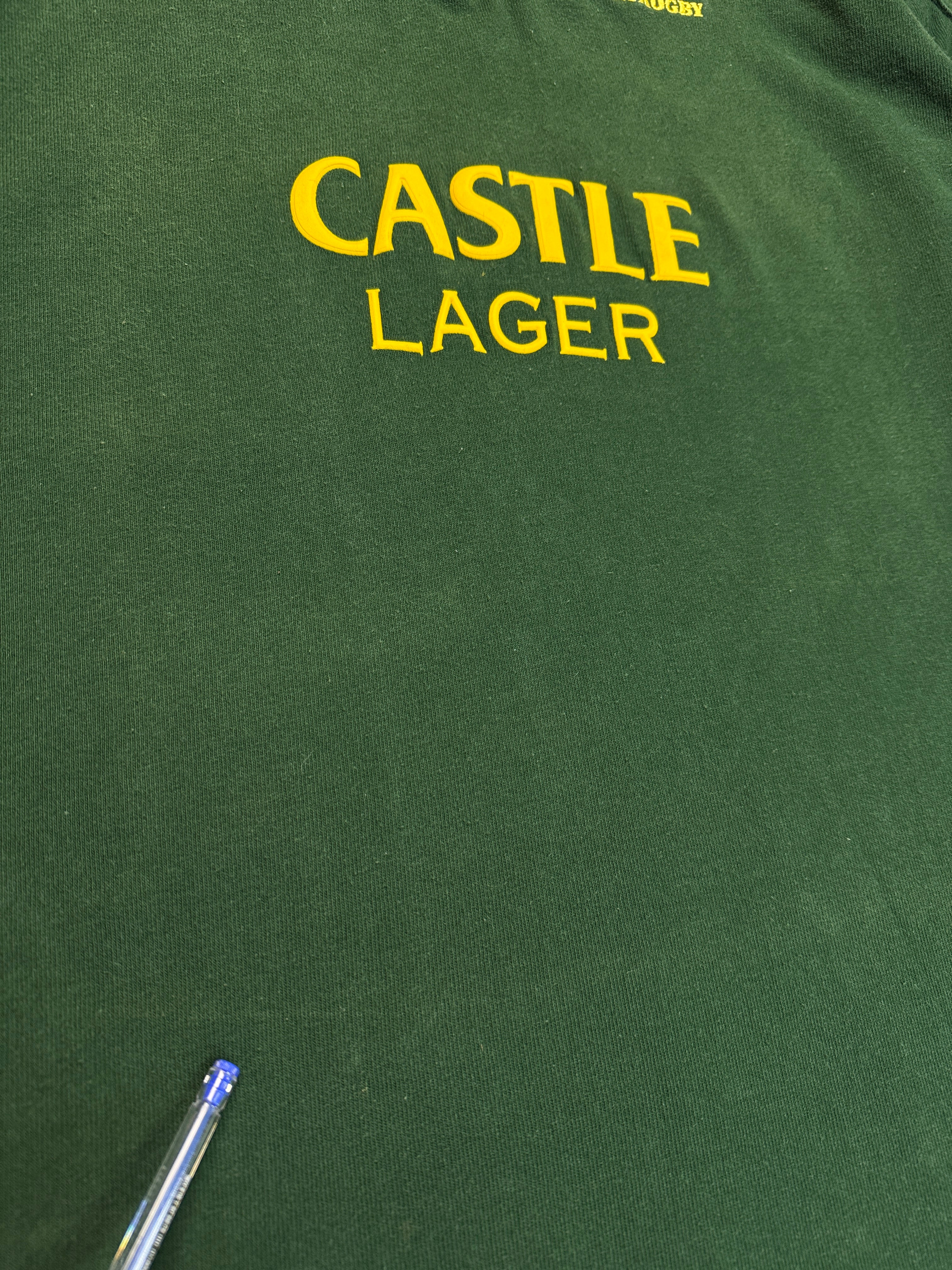 2002 Nike Rugby Jersey South Africa Springboks Castle Lager Grün 2XL - RareRags