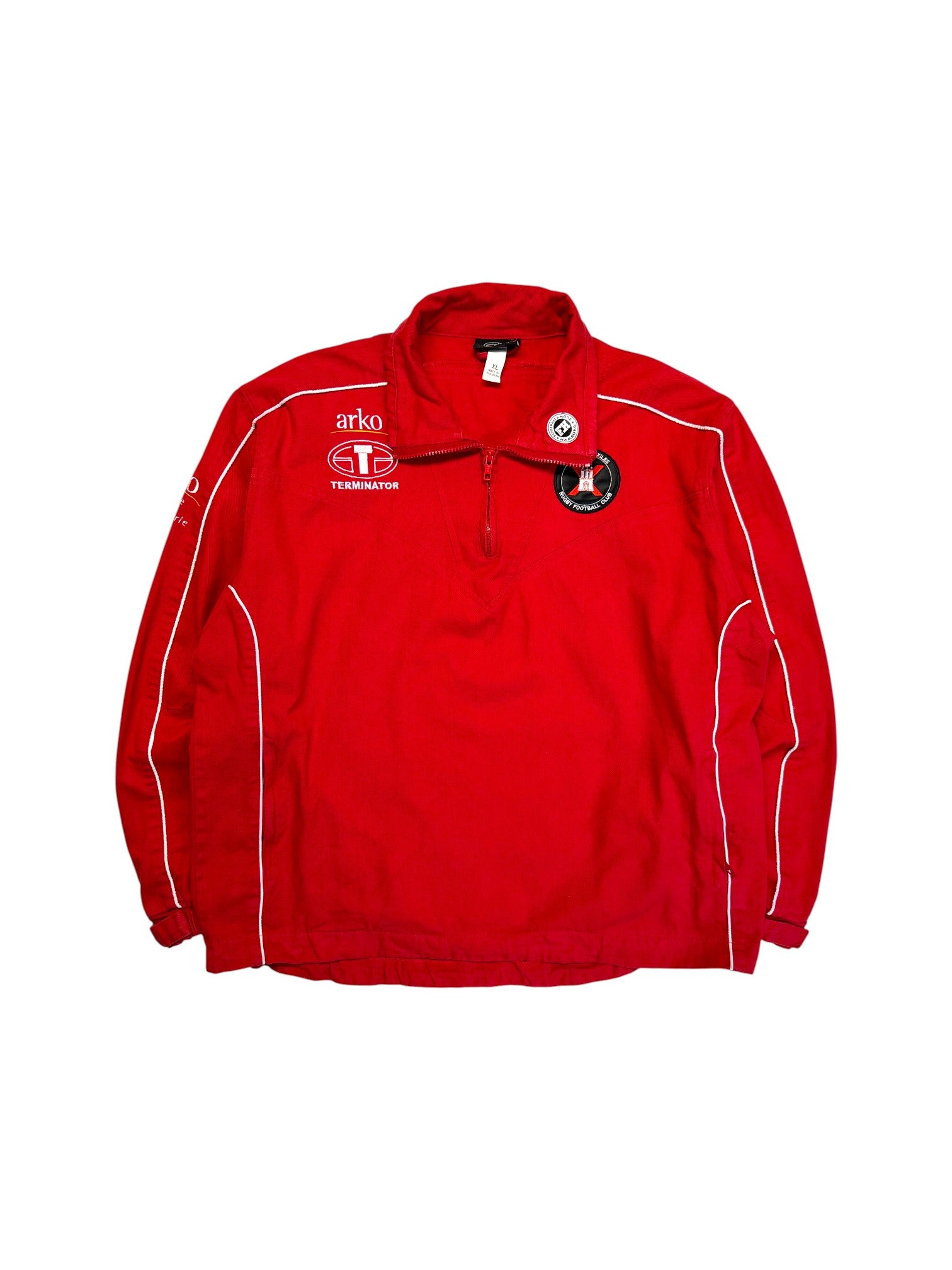 00s Terminator Clothing Rugby Trainings Top Hamburg Exiles Rot XL - RareRags
