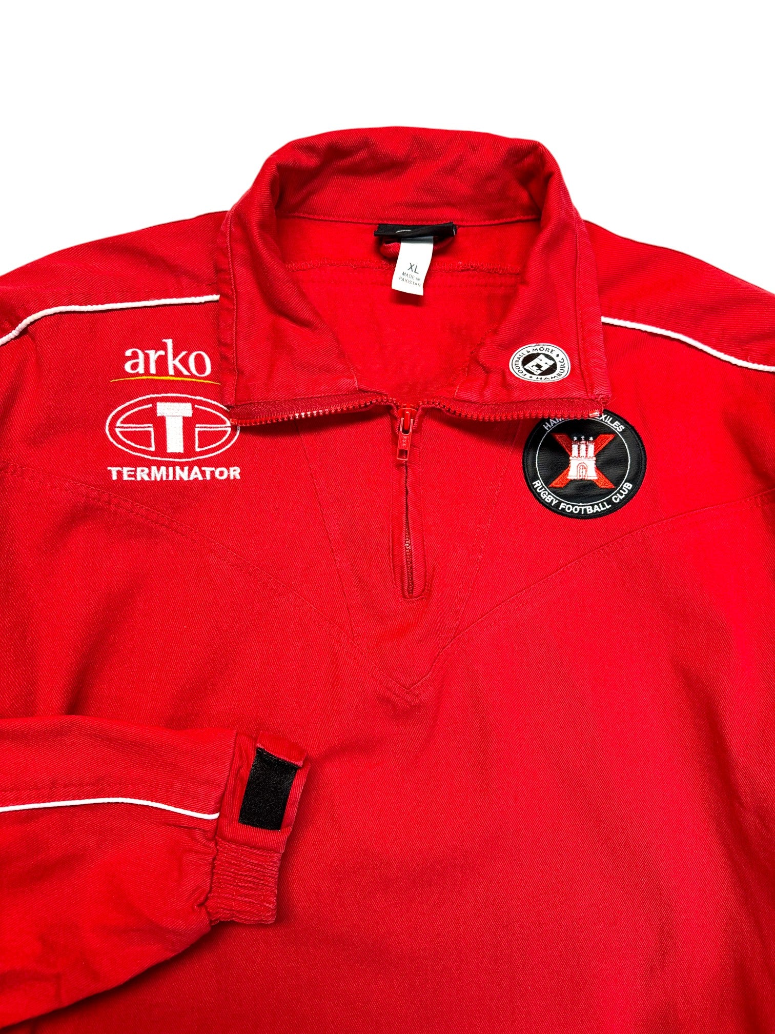00s Terminator Clothing Rugby Trainings Top Hamburg Exiles Rot XL - RareRags