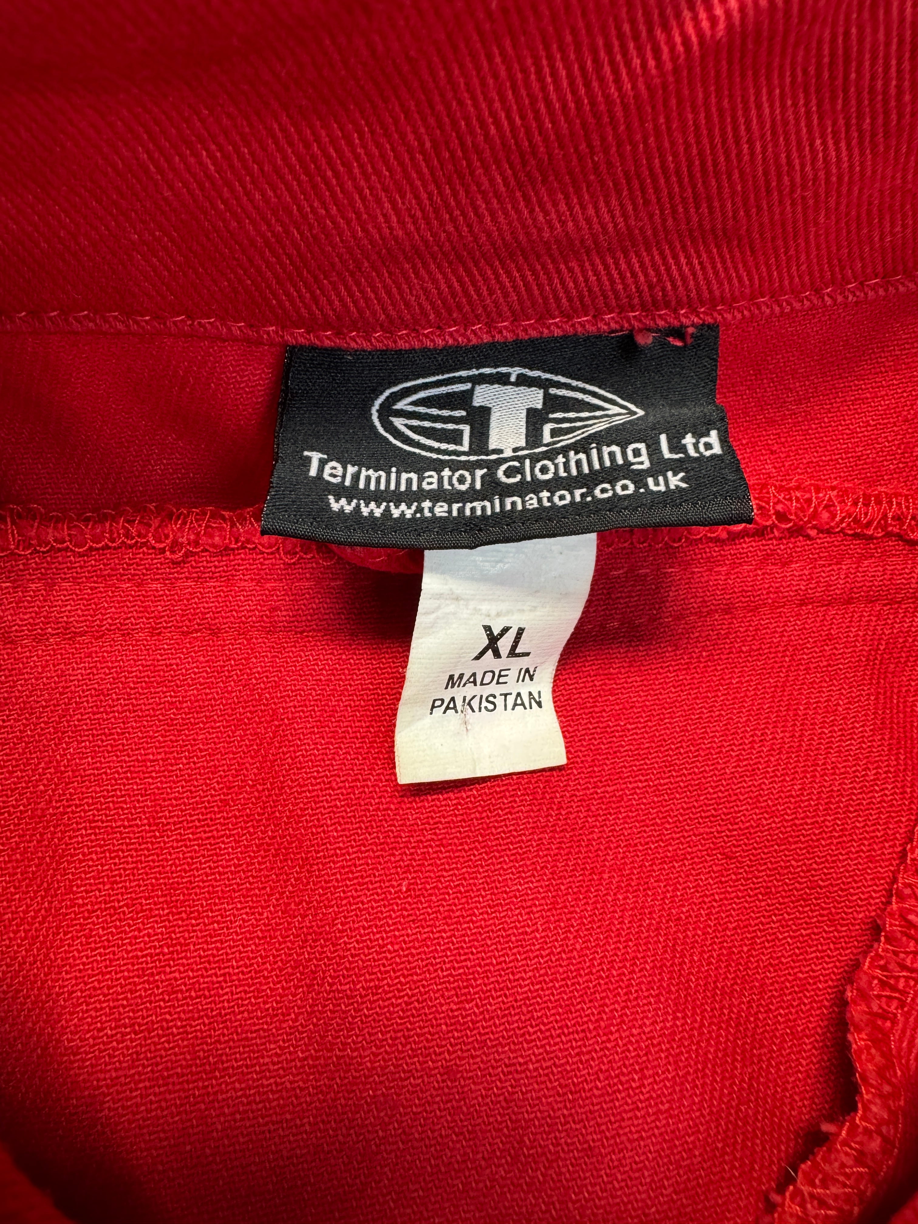 00s Terminator Clothing Rugby Trainings Top Hamburg Exiles Rot XL - RareRags