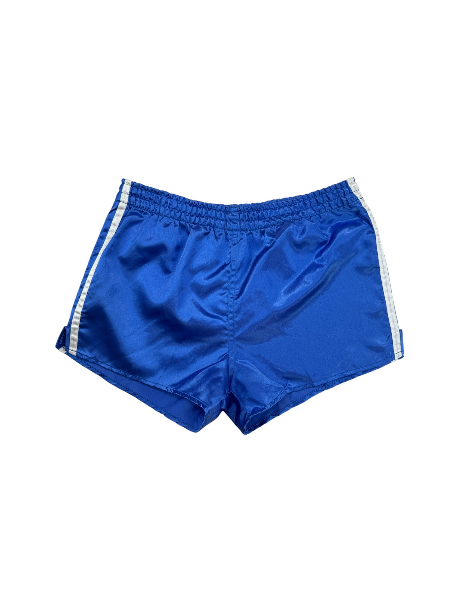 Vintage Moda Shorts 80s Glanz Sprinter Blau S-M