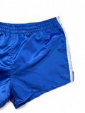 Vintage Moda Shorts 80s Glanz Sprinter Blau S-M