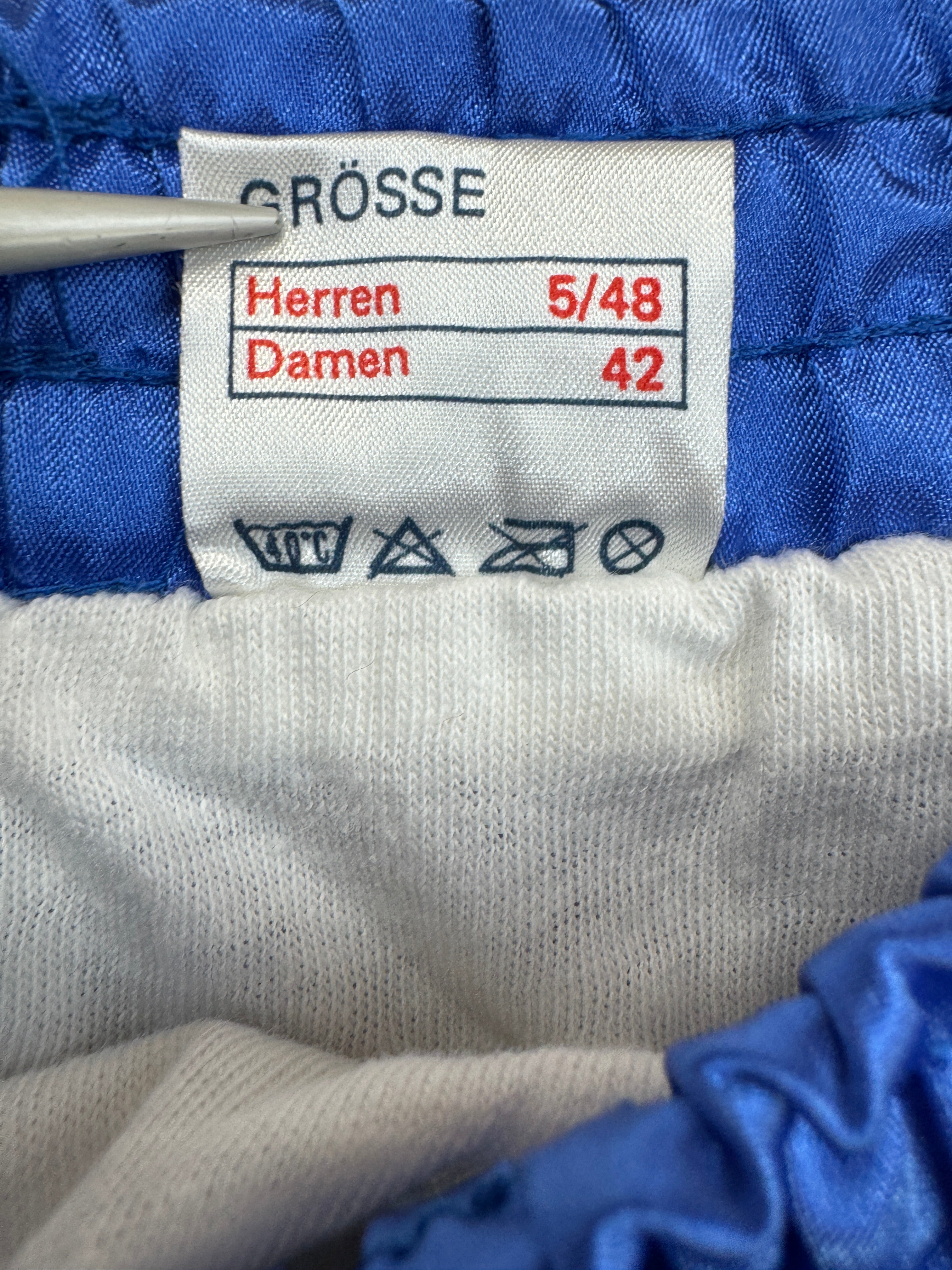 Vintage Moda Shorts 80s Glanz Sprinter Blau S-M