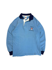 90s Peak Sports Polo Hamburger Rugby-Verband Made In UK Blau 42/L - RareRags