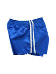 Vintage Moda Shorts 80s Glanz Sprinter Blau S-M