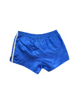 Vintage Moda Shorts 80s Glanz Sprinter Blau S-M