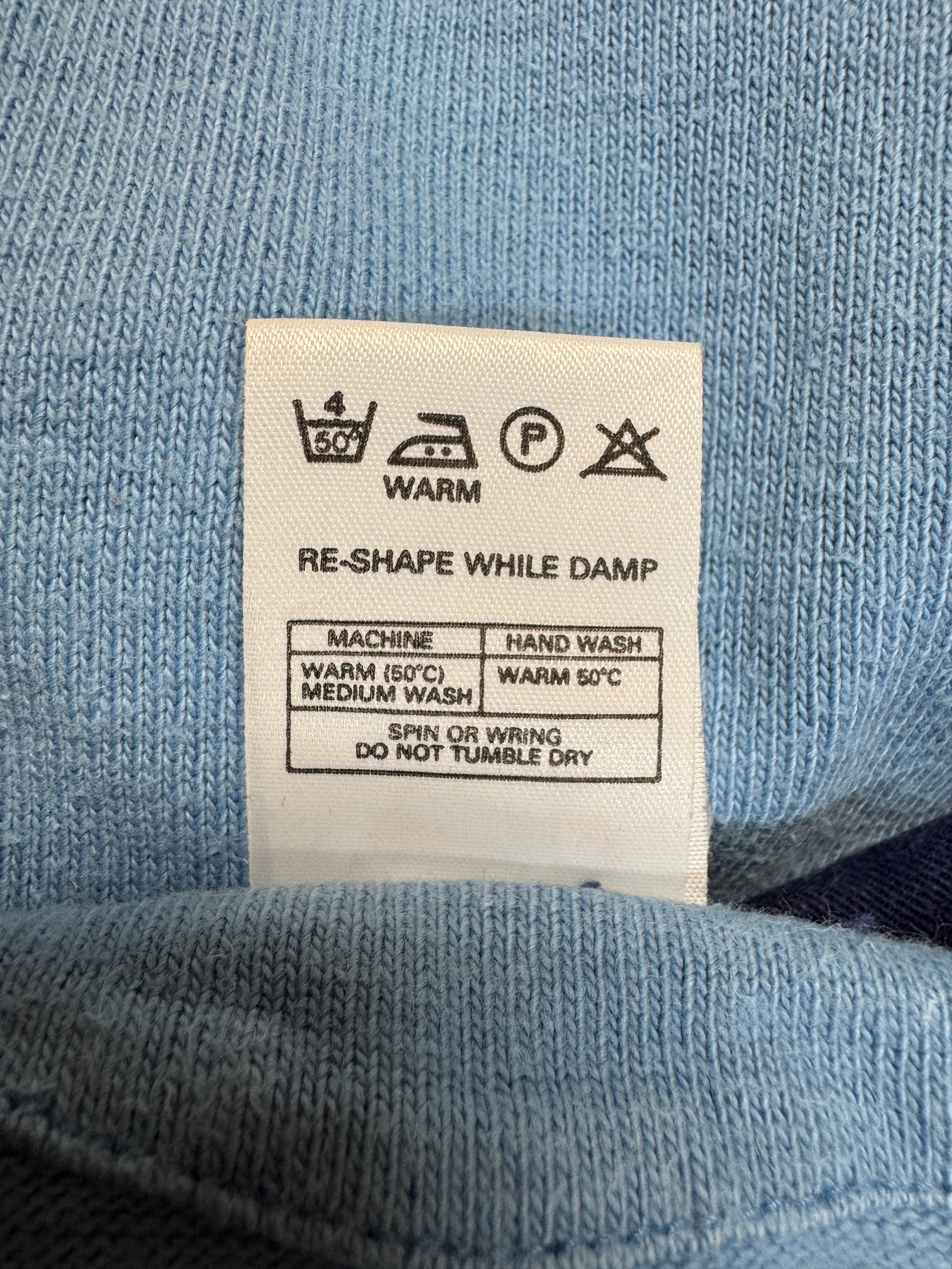 90s Peak Sports Polo Hamburger Rugby-Verband Made In UK Blau 42/L - RareRags
