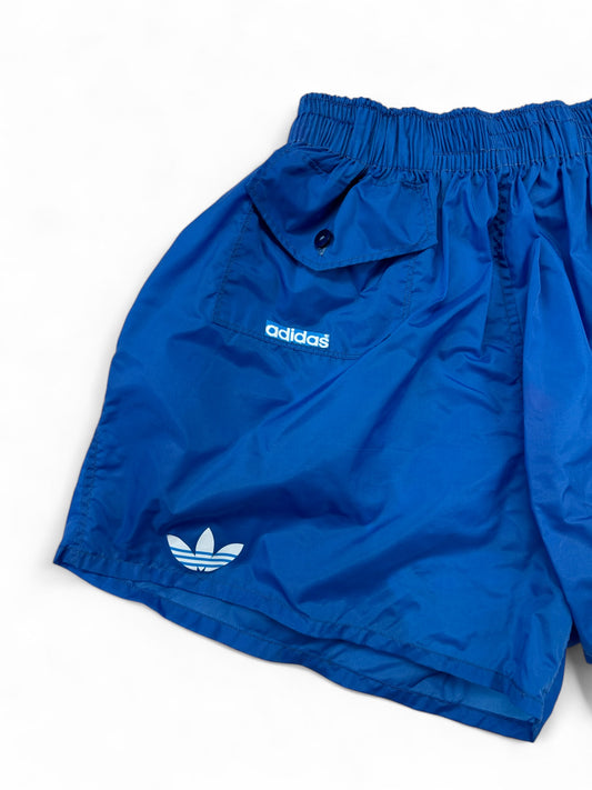 Vintage Adidas Badehose 80s Blau S-M