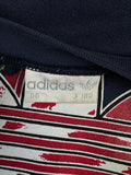 Vintage Adidas Sweater 90s Big Trefoil Print Dunkelblau (D6) M