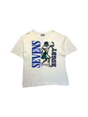 1995 Magic Power Shirt Sevens Rugby Rarotonga Cook Islands Weiß L-XL - RareRags