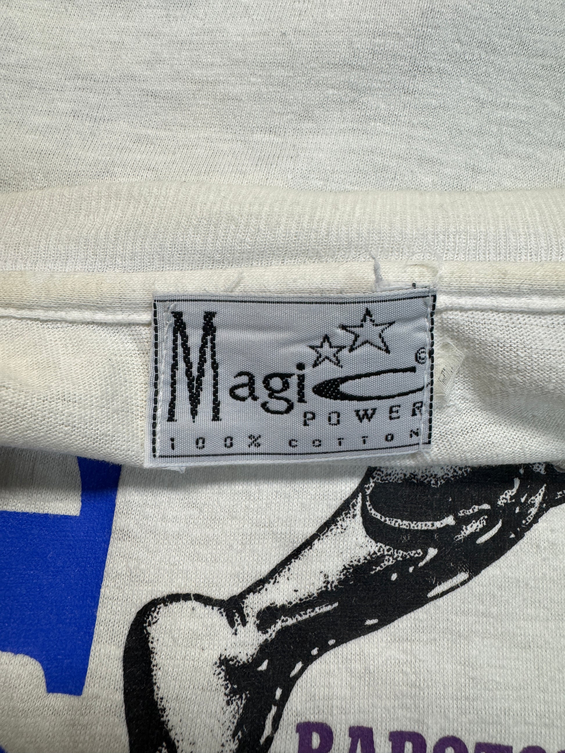 1995 Magic Power Shirt Sevens Rugby Rarotonga Cook Islands Weiß L-XL - RareRags