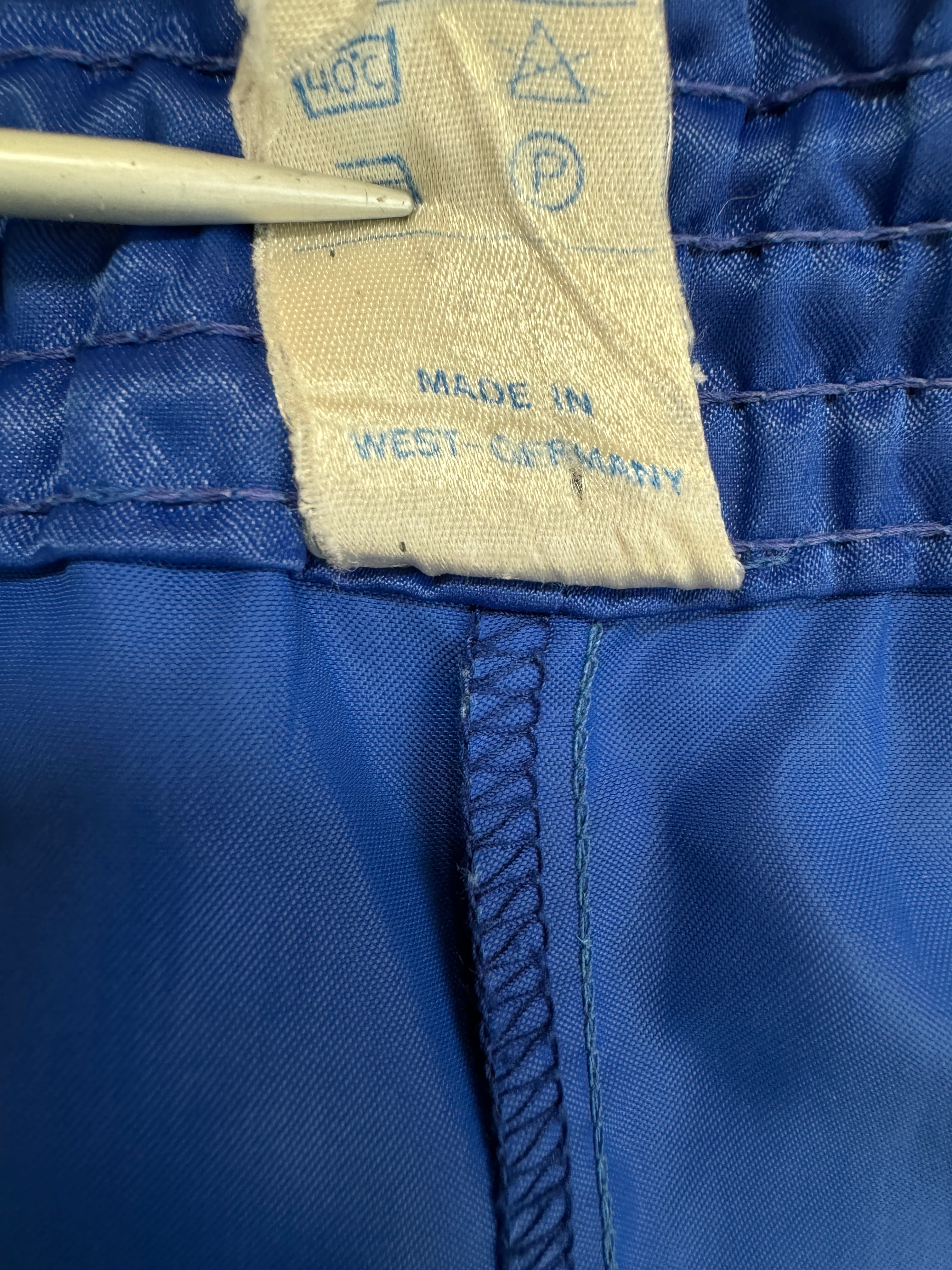 Vintage Adidas Shorts 80s Glanz Sprinter Made In West Germany Blau (6) M-L