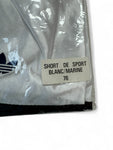 Vintage Adidas Shorts 80s Glanz Sprinter Deadstock Weiß/Silber XXS-XS