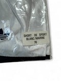 Vintage Adidas Shorts 80s Glanz Sprinter Deadstock Weiß/Silber XXS-XS
