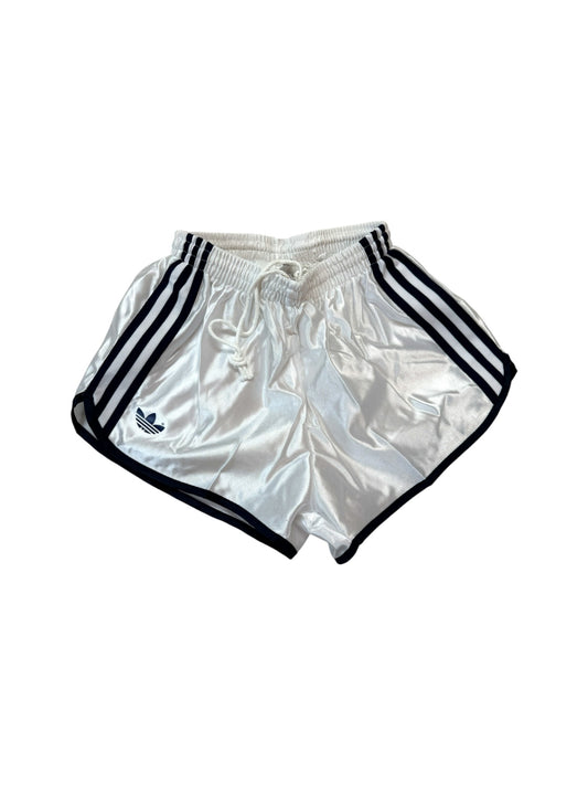 Vintage Adidas Shorts 80s Glanz Sprinter Deadstock Weiß/Silber XXS-XS