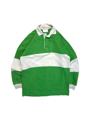 80s Forelle Rugby Polo Made In England Grün Weiß XL - RareRags