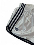 Vintage Adidas Shorts 80s Glanz Sprinter Deadstock Weiß/Silber XXS-XS