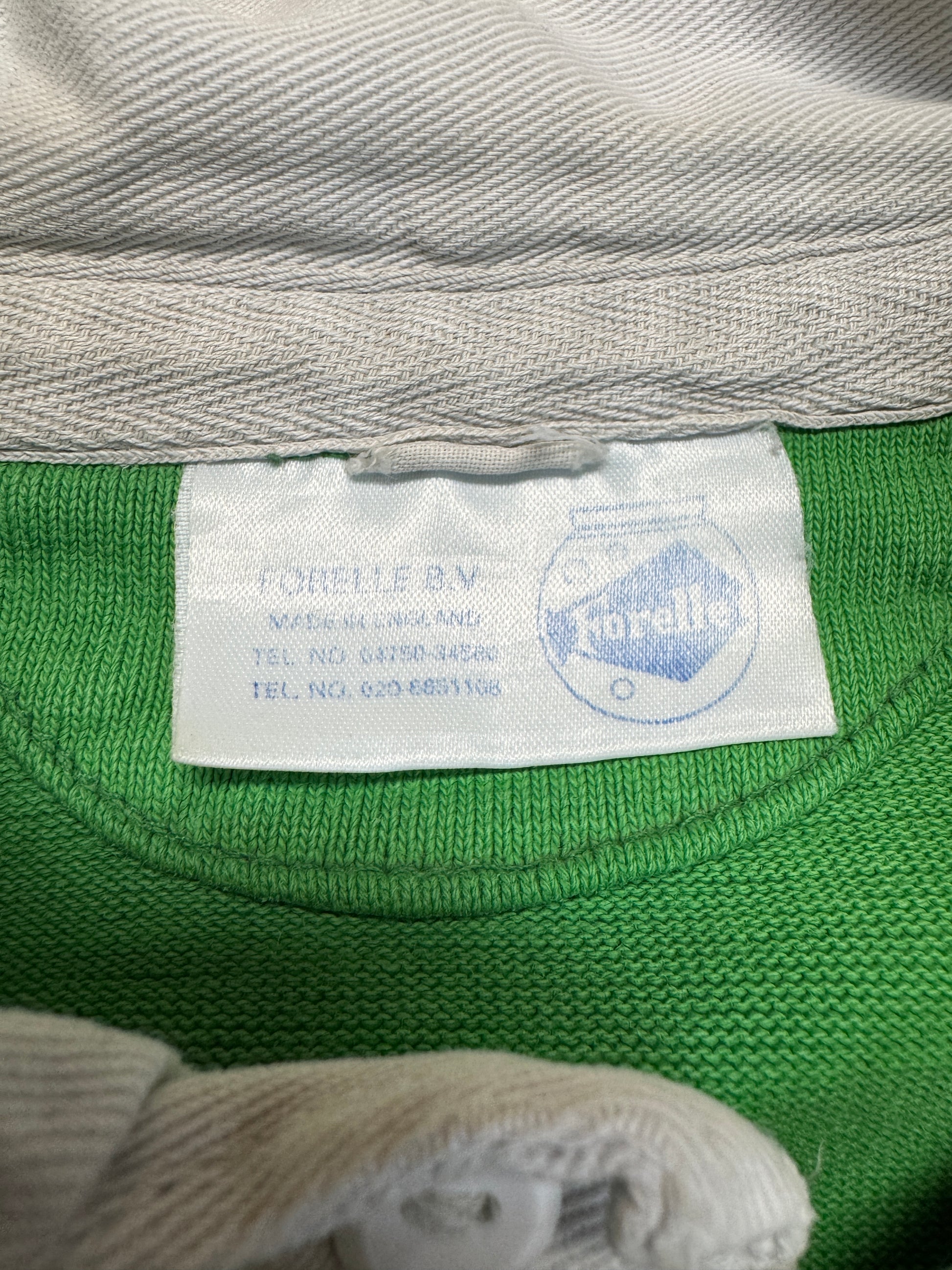 80s Forelle Rugby Polo Made In England Grün Weiß XL - RareRags