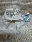 Vintage Adidas Shorts 80s Glanz Sprinter Deadstock Weiß/Silber XXS-XS