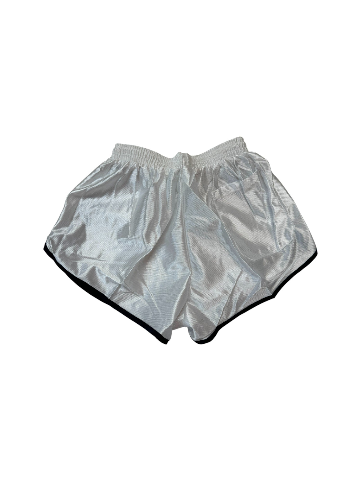 Vintage Adidas Shorts 80s Glanz Sprinter Deadstock Weiß/Silber XXS-XS
