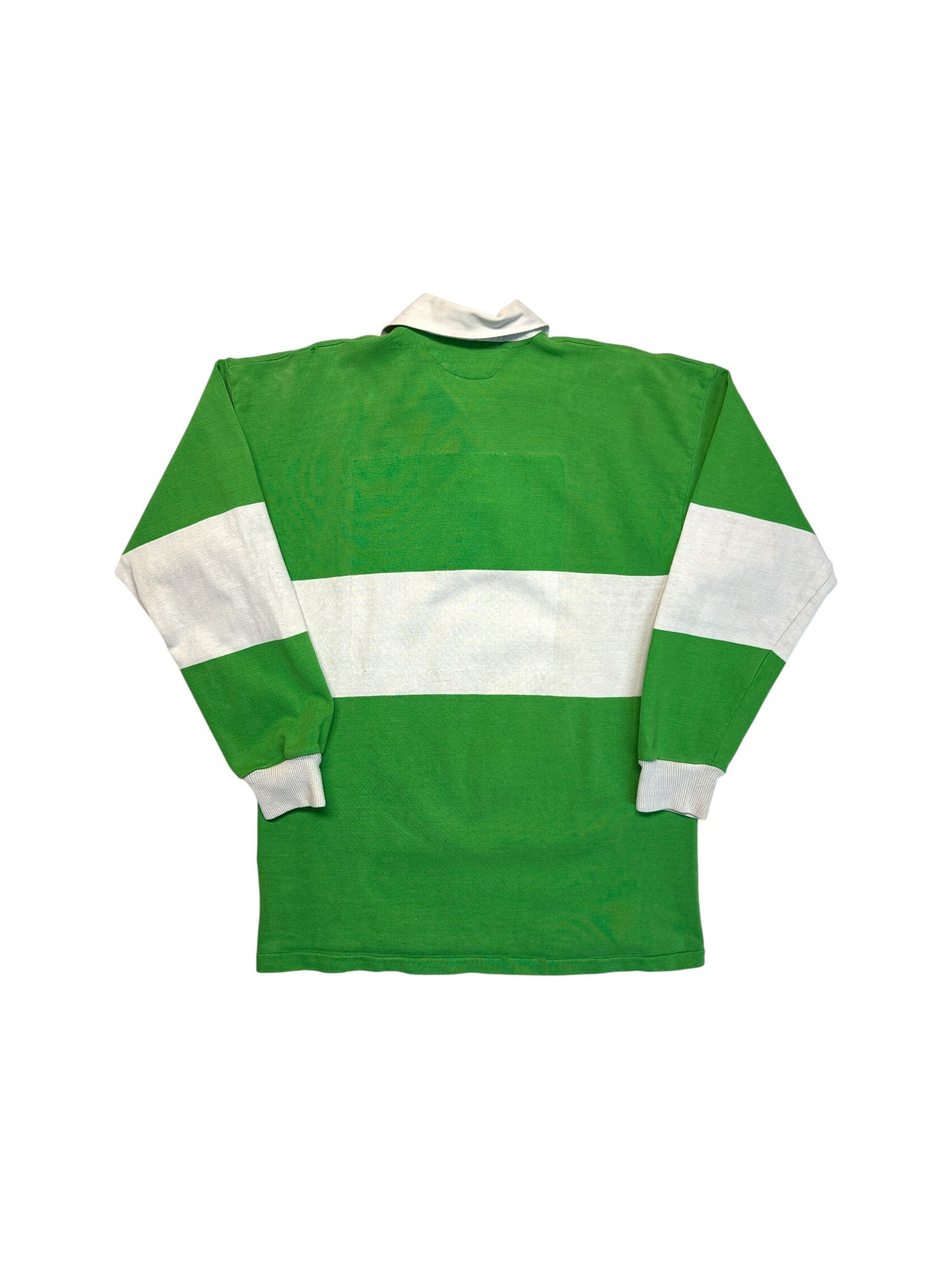 80s Forelle Rugby Polo Made In England Grün Weiß XL - RareRags