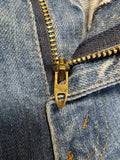 70s Levis Jeans 846 Talon Zip White Tab Blau W25 L30 - RareRags