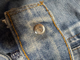 70s Levis Jeans 846 Talon Zip White Tab Blau W25 L30 - RareRags