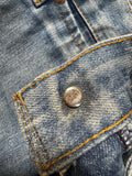 70s Levis Jeans 846 Talon Zip White Tab Blau W25 L30 - RareRags