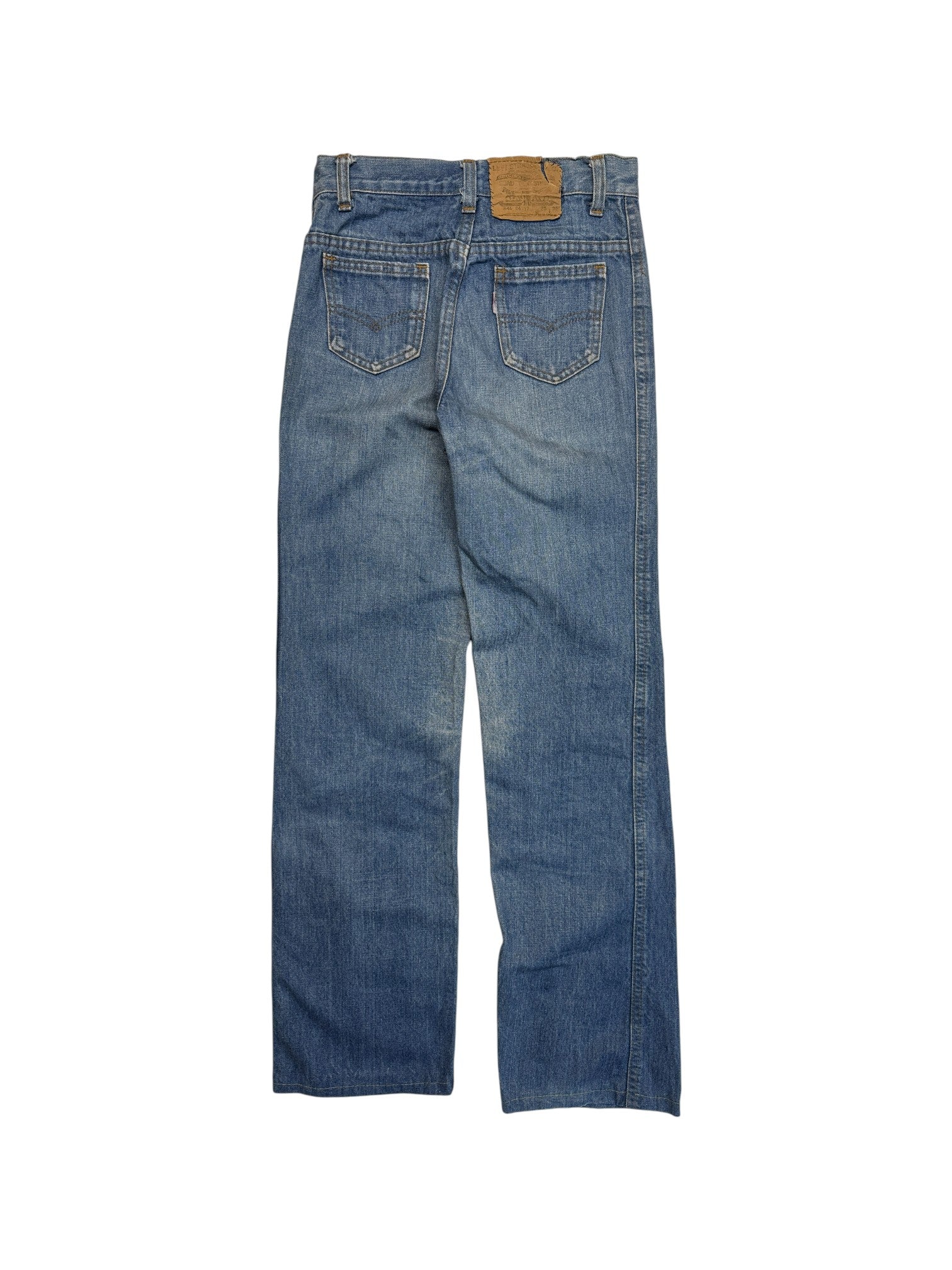 70s Levis Jeans 846 Talon Zip White Tab Blau W25 L30 - RareRags