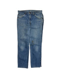 80s Levis Jeans Custom Side Lace Up Orange Tab 230 Blau S-M - RareRags