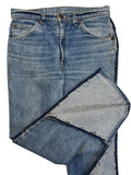 80s Levis Jeans Custom Side Lace Up Orange Tab 230 Blau S-M - RareRags