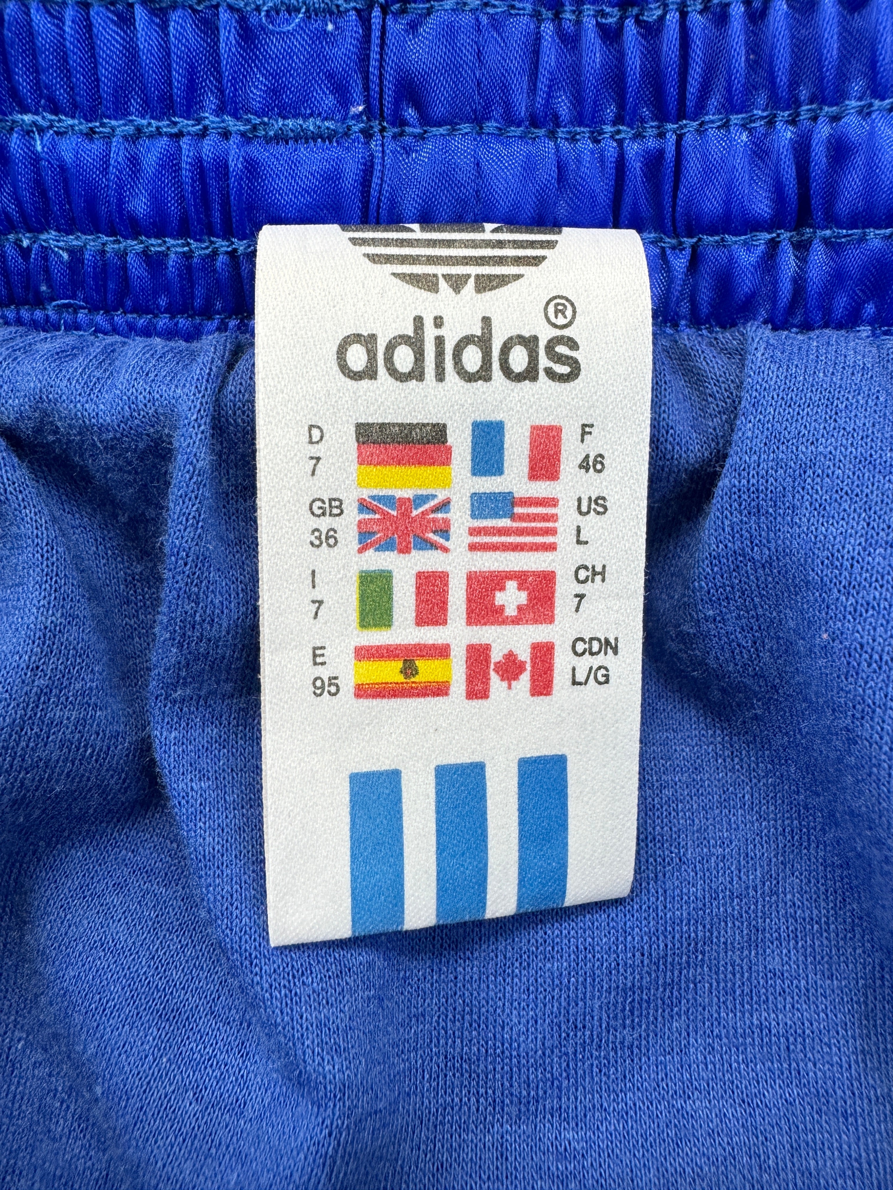 Vintage Adidas Shorts 80s Glanz Sprinter Made In Slovenia Blau D7 L