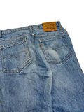 80s Levis Jeans Custom Side Lace Up Orange Tab 230 Blau S-M - RareRags
