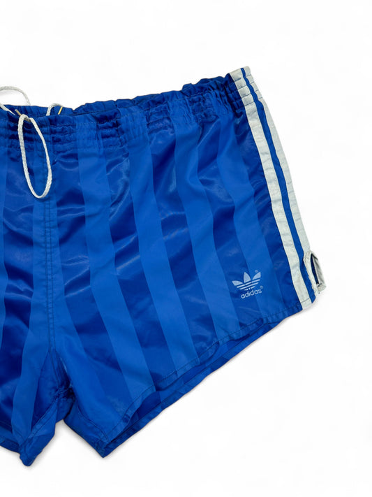 Vintage Adidas Shorts 80s Glanz Sprinter Streifen Made In West Germany Blau D7 L