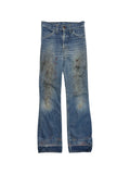 80s Levis Jeans Heavily Stained White Tab Made In Belgium 266 Blau S-M - RareRags