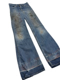 80s Levis Jeans Heavily Stained White Tab Made In Belgium 266 Blau S-M - RareRags