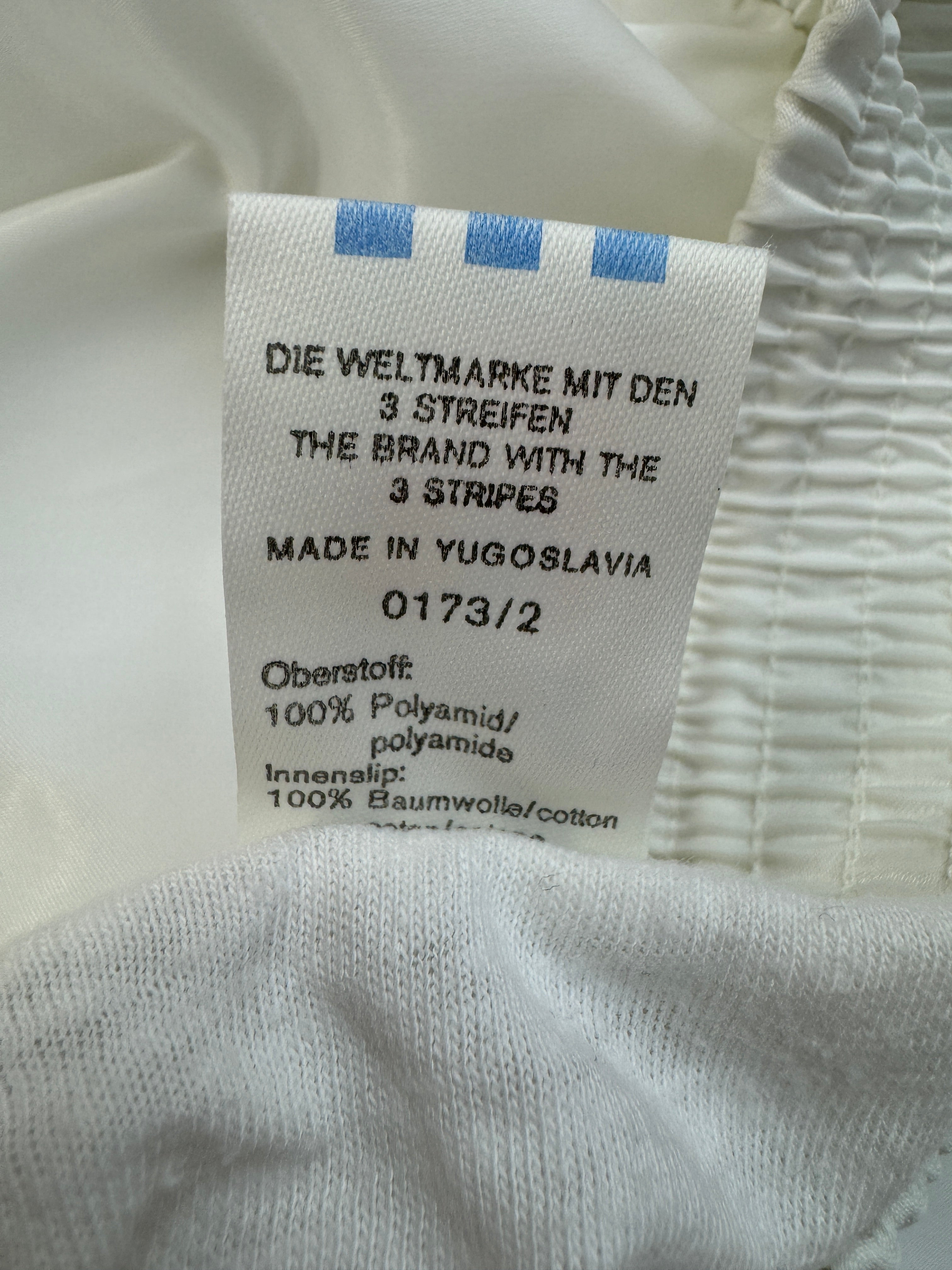 Vintage Adidas Shorts 80s Glanz Sprinter Made In Yugoslavia Weiß D5 M