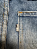 80s Levis Jeans Heavily Stained White Tab Made In Belgium 266 Blau S-M - RareRags