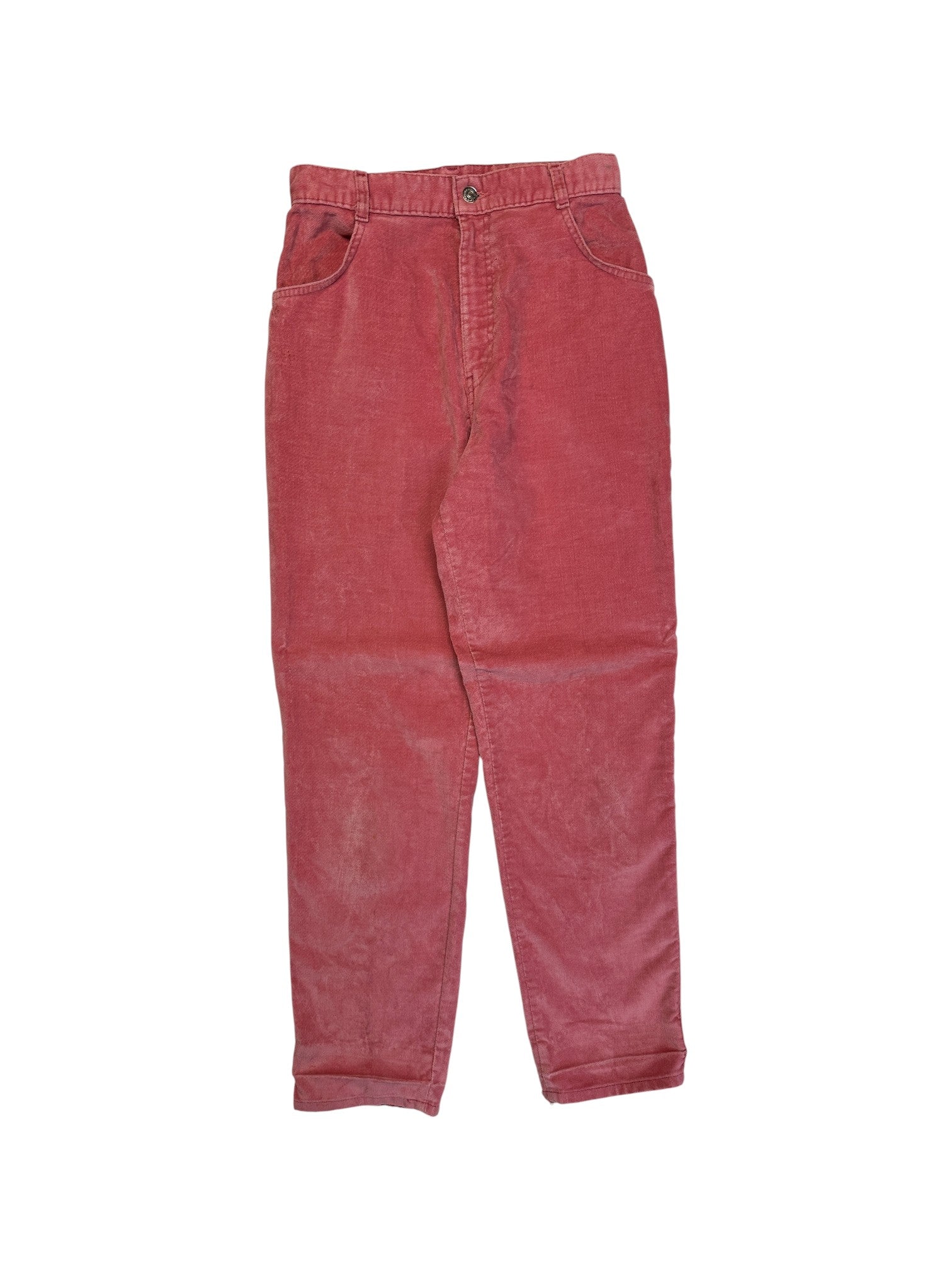 1981 Levis Velours Hose Made In USA 17 Hellrot/Rosa S-M - RareRags